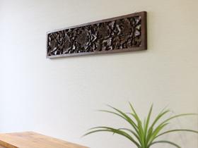 バリ　木彫りパネル