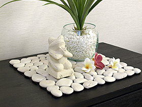 ナチュラルストーンマット　アジアン雑貨