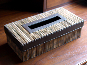 ティッシュボックス　椰子