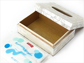 ポケットティッシュボックス　貝