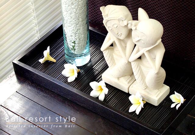 アジアンモダンな木製トレー