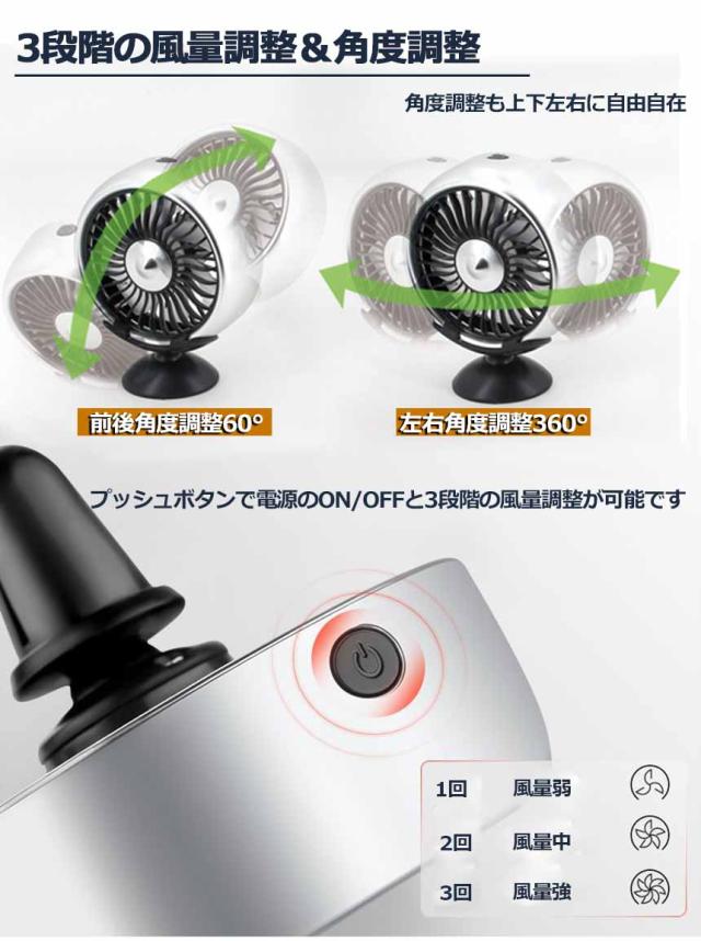 USB卓上扇風機 ON/OFFボタン付き 卓上扇風機 静音 扇風機 クリップ式 クリップ式扇風機 USB扇風機
