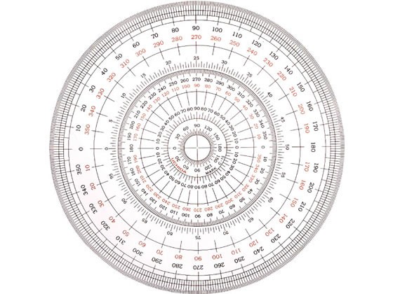 全円分度器 12cm型 ウチダ 1-822-0000