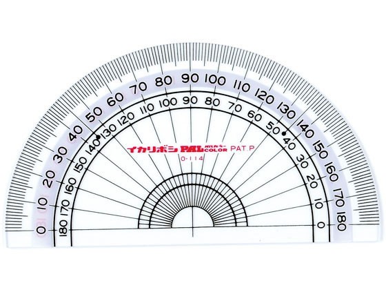 パルカラー定規 10cm分度器 西敬 PP-10