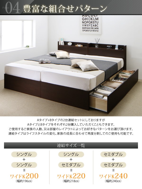 大人気国産 組立設置付 Bタイプ セミダブルの通販はau PAY マーケット - 西新オレンジストア|商品ロッ 連結 棚・コンセント付収納ベッド Ernesti エルネスティ スタンダードポケットコイルマットレス付き 豊富な得価