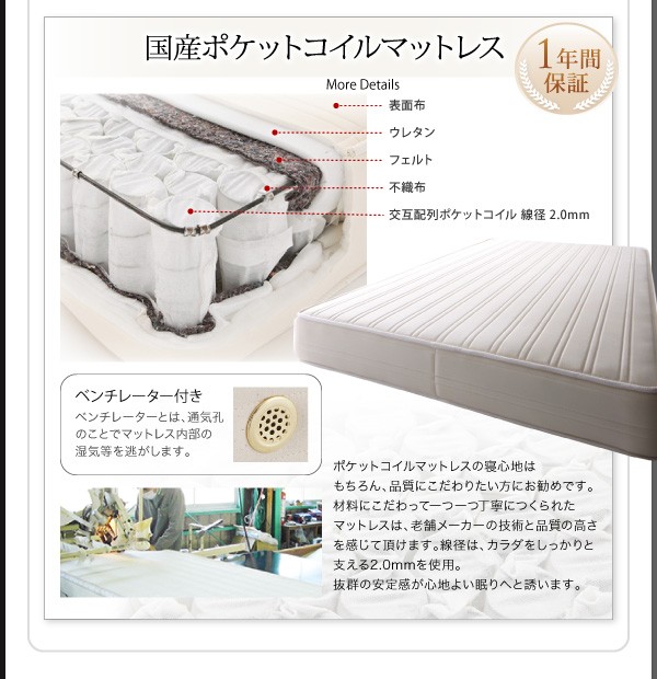 大得価 スリム棚・4口コンセント付き収納ベッド シングルの通販はau PAY マーケット - 西新オレンジストア|商品ロットナンバー:5043738 Dublin ダブリン マルチラススーパースプリングマットレス付き 大得価人気