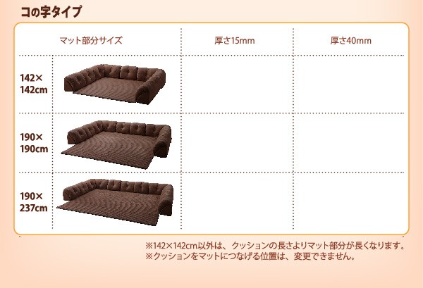 となり こたつに合わせるフロアコーナーソファ 厚さ40mmの通販はau PAY マーケット - 西新オレンジストア|商品ロットナンバー:49 ふわふわマイクロファイバータイプ 防ダニ・抗菌防臭機能付 L字 大 トラブル