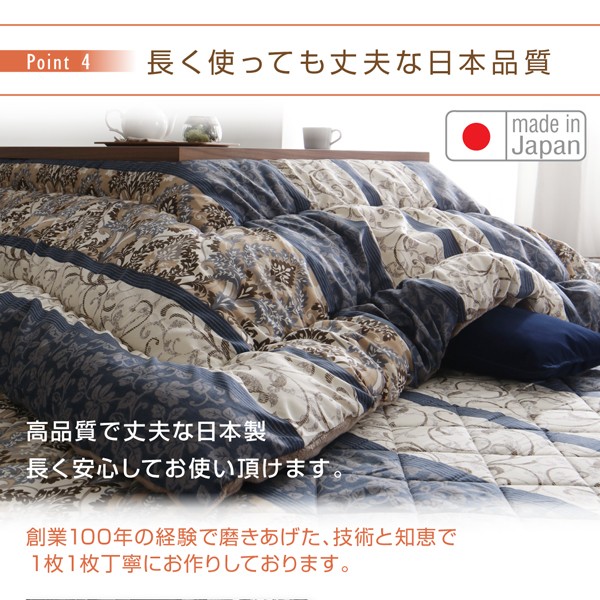低価高品質 長く使える日本製 家族で囲める大判ボリュームこたつ布団 くつろぎ 掛布団&敷布団2点セット 6尺長方形(90×180cm)天板対応の通販はau PAY マーケット - 西新オレンジストア|商品ロットナンバー 在庫安い