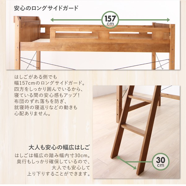 パイン 宮棚・コンセント付 デスク&チェア&ラック付 シングルの通販はau PAY マーケット - 西新オレンジストア|商品ロットナン 天然木パイン材収納システムベッド Deison デイソン フレームのみ ません