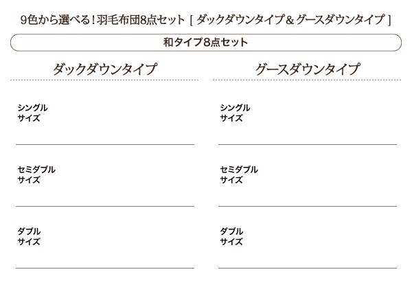 正規品大得価 9色から選べる 羽毛布団 8点セット ダック 和タイプ セミダブル8点セットの通販はau PAY マーケット - 西新オレンジストア|商品ロットナンバー:395287896 再入荷通販
