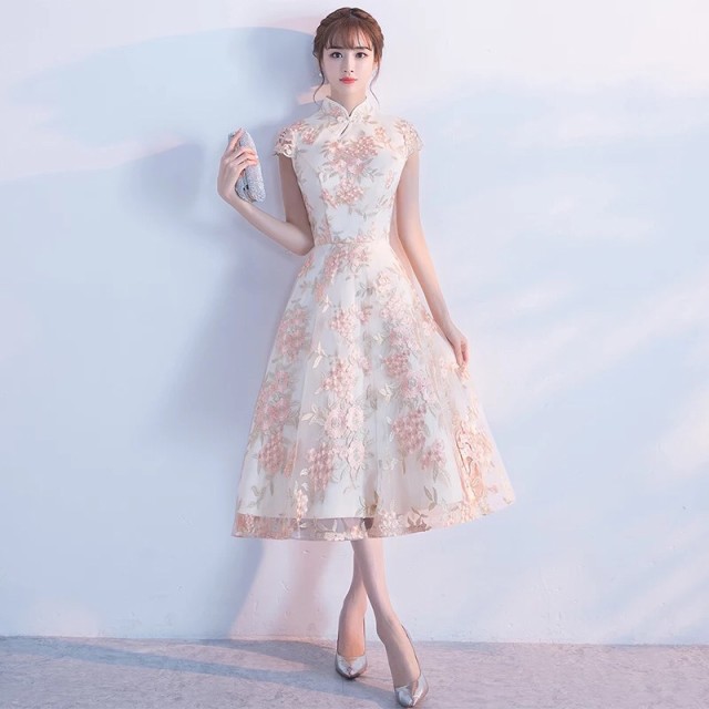 超可愛い 復古 チャイナドレス風 パーティドレス ミニドレス 超可愛い 復古 チャイナドレス風 パーティドレス ミニドレス