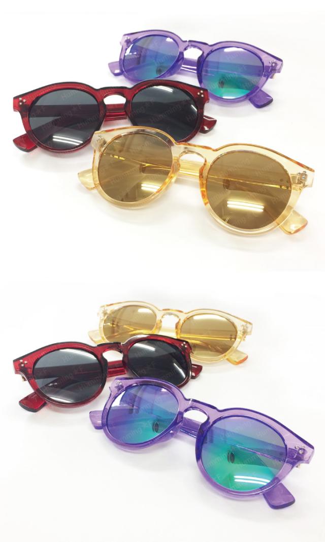 【3色展開】クリアフレーム サングラス