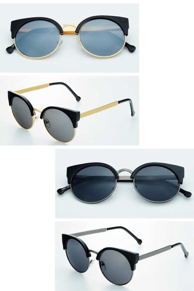 ✨Frame France✨アニエスべー　度付サングラス　べっこう　キャットアイ サングラス キャットアイ 猫耳 UVカット メタルフレーム 男女