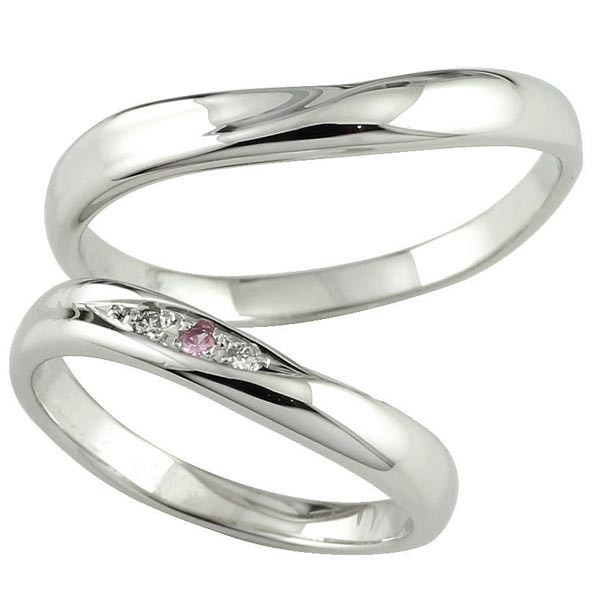 新作モデル 結婚指輪 ペアリング ダイヤモンド ピンクサファイア ホワイトゴールドk10 マリッジリング 10金 ダイヤ ストレート 送料無料 パートナー 最安値挑戦 Droidfilehost Com