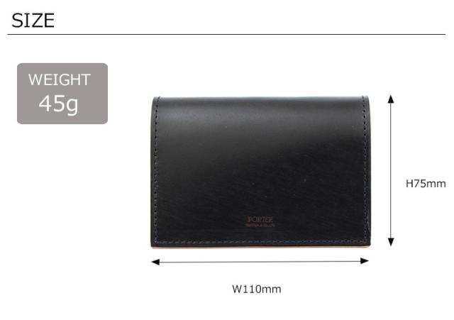 ポーター フィルム カードケース 187-01356 サイズ画像