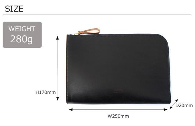 ポーター フィルム クラッチバッグ 187-01358 サイズ画像