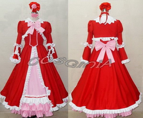 黒執事 エリザベス ミッドフォード 風 コスプレ衣装 ハロウィン アニメ イベント クリスマス 誕生日 変身 コミケ 仮装 変装 ワンピース 黒執事 エリザベス ミッドフォード 風 コスプレ衣装 ハロウィン アニメ