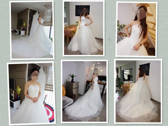 パネライ 希少 トレーン ビスチェ ウェディングドレス 新作 白 披露宴 結婚式 スーツ・フォーマル・ドレス