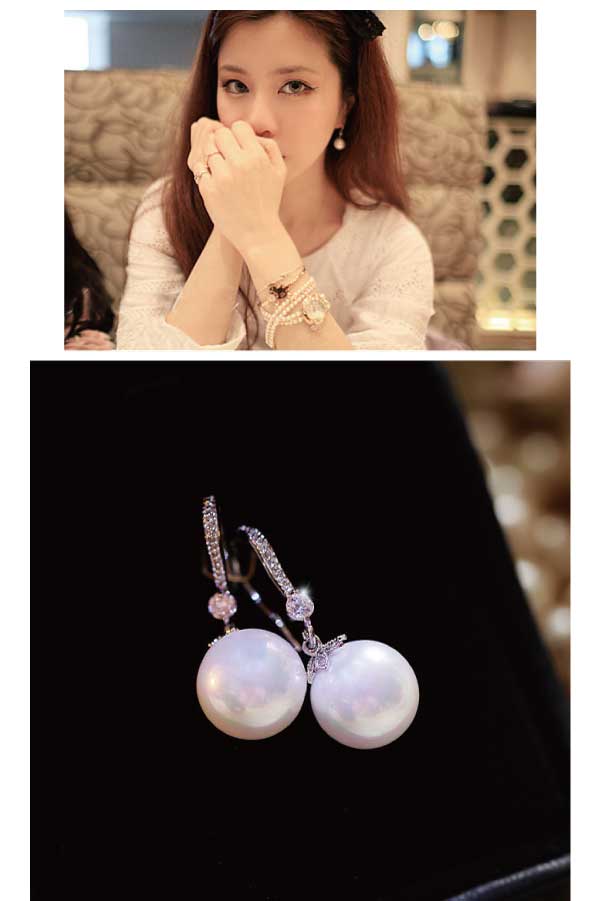 パール　ジルコン　ピアス