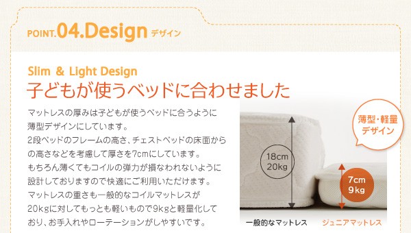 赤字超特価HOT 子どもの睡眠環境を考えた レギュラー セミシングルの通販はau PAY マーケット - ラベンダーハウス|商品ロットナンバ 安眠マットレス 薄型・軽量・高通気 エヴァ ジュニア ポケットコイル 定番HOT