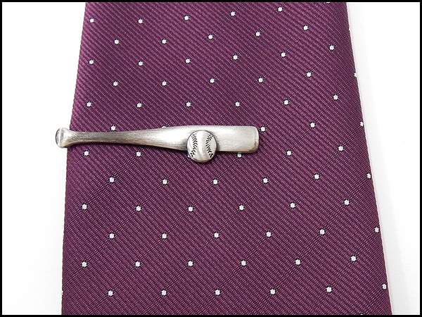 ネクタイピン バットボール 野球 2パーツ構造 アンティークシルバー 日本製 タイバー 銀古美 送料無料限定セール中 Tp06