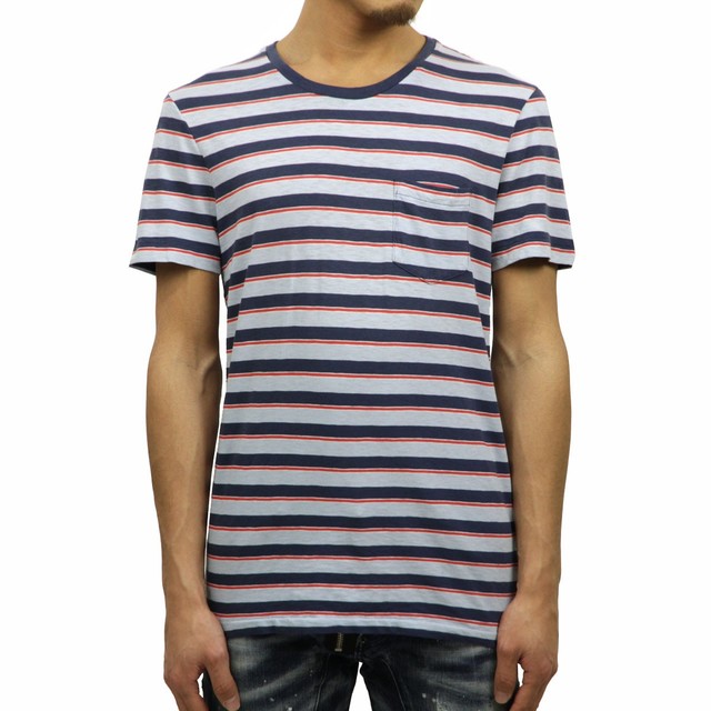 ポロラルフローレン POLO RALPH LAUREN 正規品 メンズ 半袖Tシャツ Ringer Striped T-Shirt BLUE