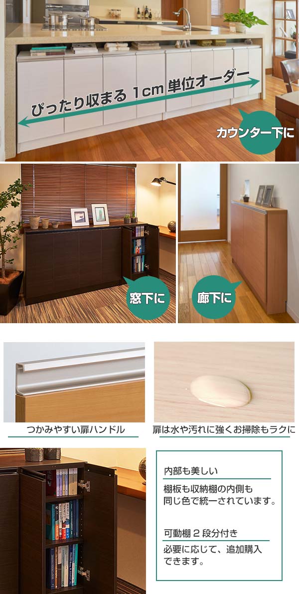 もらって嬉しい出産祝い リビング 窓下収納 キャビネット キッチン収納 収納 送料無料 幅91 120cm 高さ75cm スリムタイプ 扉付 幅オーダー カウンター下収納 本棚 Revuemusicaleoicrm Org
