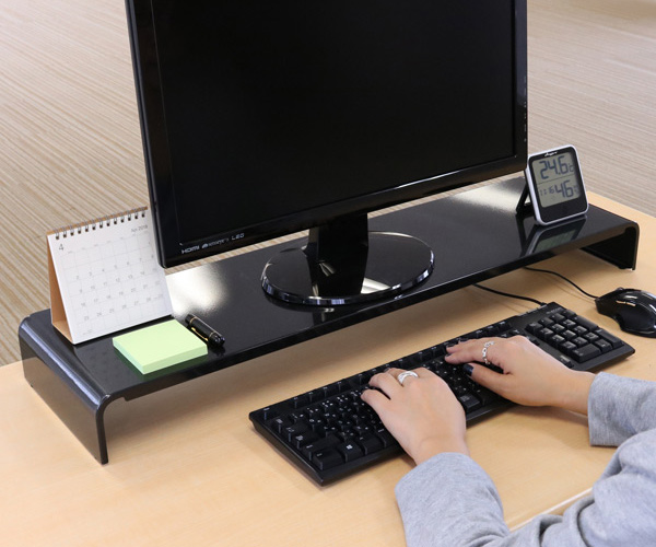 モニタースタンド パソコンラック 卓上 pc台 机上 スチール製 幅