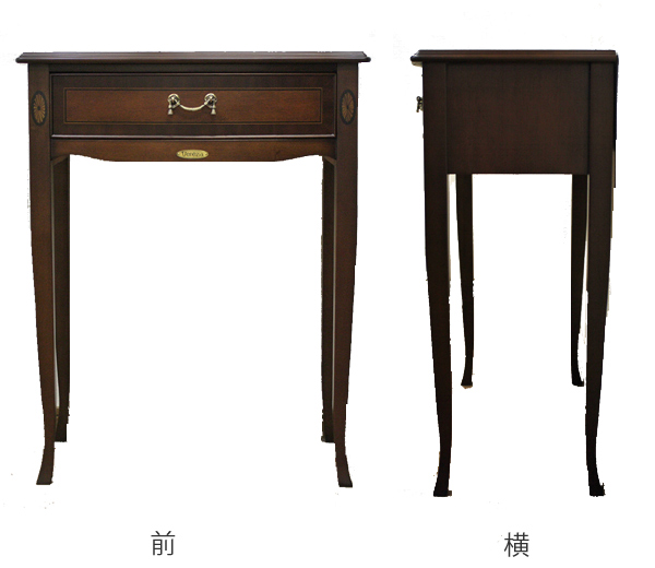 コンソールテーブル 引出し付 クラシック調 猫脚 Venezia 幅60cm （開