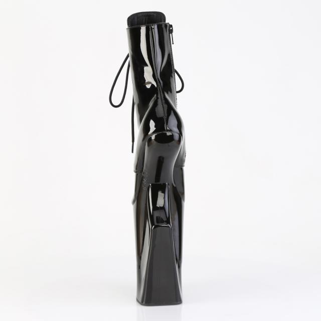 Pleaser(プリーザー) WORSHIP-1020 ヒールレス厚底アンクルブーツ 25cm級ヒール無し 12cm厚底 サイドZIP つや消し黒◆取り寄せ Pleaser(プリーザー) WORSHIP-1020 ヒールレス厚底アンクルブーツ 25cm