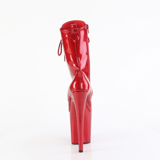 Pleaser(プリーザー) FLAMINGO-1040GP フラミンゴ 超厚底ショートブーツ 20cmヒール  ルビーレッドグリッター◇取り寄せの通販はau PAY マーケット - ハイヒールと厚底靴のブルアイ | au PAY マーケット－通販サイト