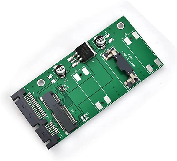 mSATA SSD ケース 2.5 インチ M.2 mSATA SSD to SATA 6Gbps アルミ製 ...