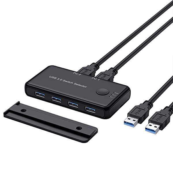 切替器 3.0 高速転送 USB 切り替え PC2台用 2入力4出力 5Gbps USB