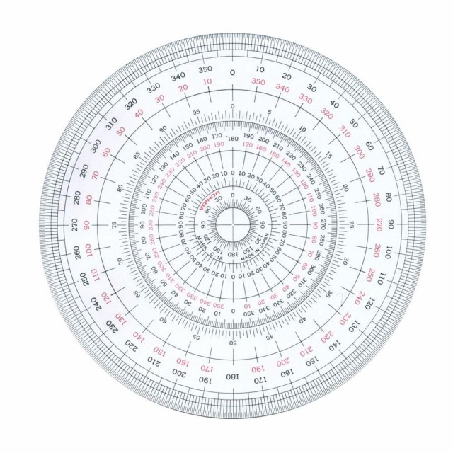 全円分度器 18cm型 1-822-0002