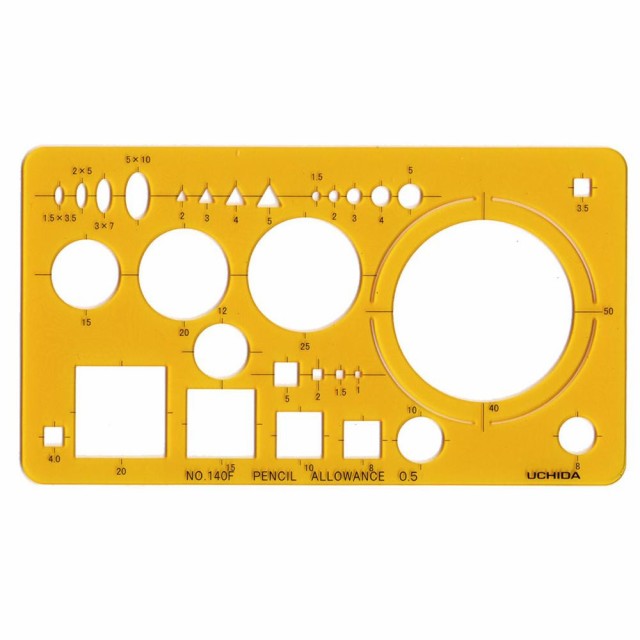 テンプレート No.140F 建築士 受験者用定規 012-0015