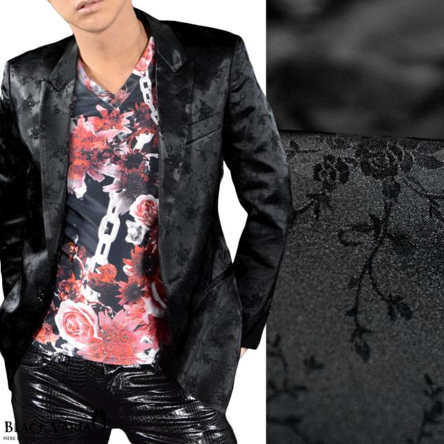 ジャケット テーラード 花柄 薔薇 無地 メンズ 日本製 ジャガード 結婚