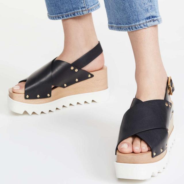 関税*送料込★STELLA MCCARTNEY★ファスナー ウェッジ サンダル Stella McCartney - STELLA McCARTNEY ステラマッカートニー