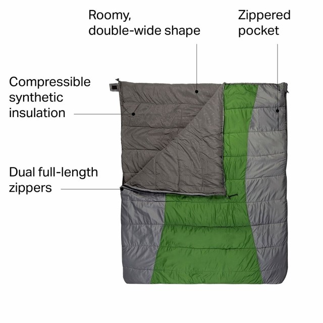 (取寄) アルプスマウンテニアリング ダブル ワイド スリーピング バッグ 20F シンセティック ALPS Mountaineering  Double Wide Sleeping ｜au PAY マーケット