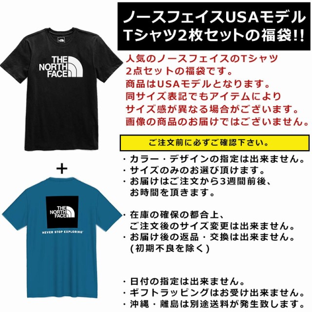 ノースフェイス Tシャツ 福袋 メンズ 2枚セット USAモデル 2枚組 THE North Face 半袖Tシャツ 2点セット まとめ買い お得  お楽しみ袋 春の通販はau PAY マーケット - ジェットラグ | au PAY マーケット－通販サイト