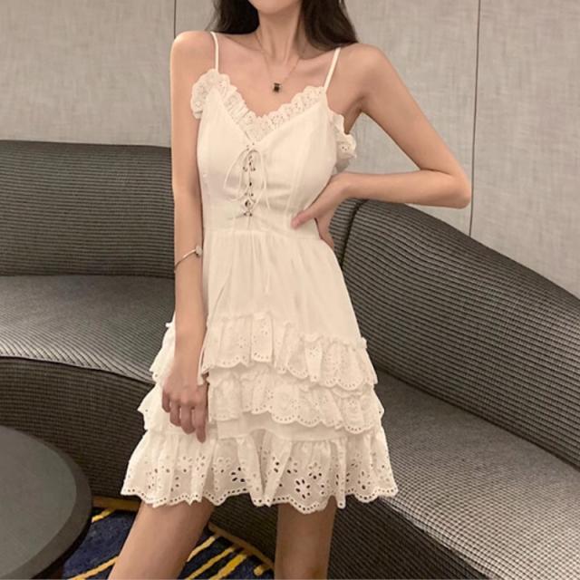 ノースリーブ フリル ワンピース★大人かわいい キュート お洒落 mily bilet ワンピース 「mily bilet」一枚で大人可愛く決まる