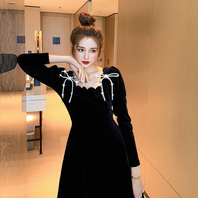 さらに値下げ パーティードレス 結婚式 お呼ばれドレス 二次会 お呼ばれワンピース ショート ミニ丈 春 秋 冬 ブライダル Naloi841 起毛 リボン 肩コ 人気ショップが最安値挑戦 Carlavista Com