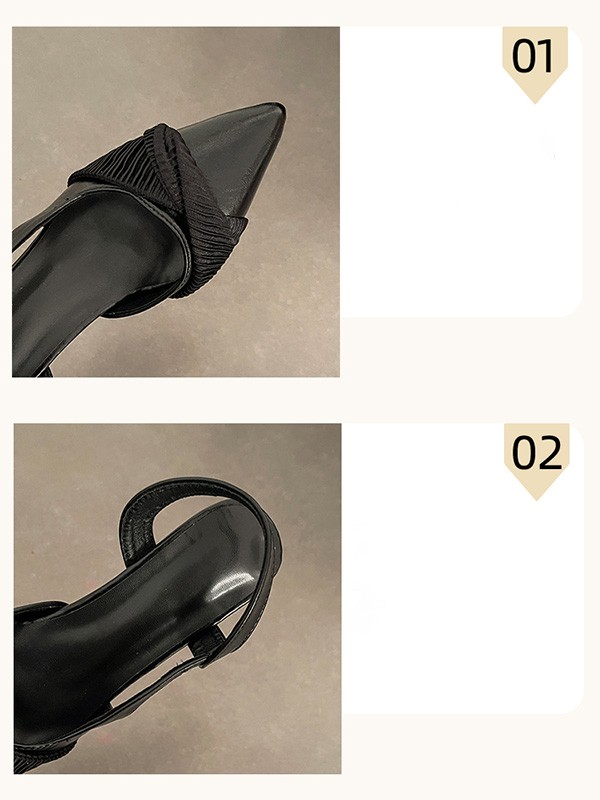 華奢 サンダル レディース 華奢リボン 薄底サンダル ポインテッドトゥ