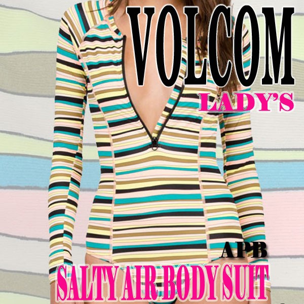 最安値に挑戦 Volcom ボルコム 新作レディース Salty Air Bodysuit Apb 女性用 長袖 水着 ボディースーツ ワンピース ボーダー柄 シニアファッション Www Endocenter Com Ua