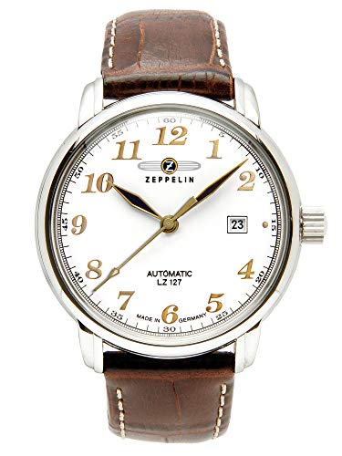 メンズ Dial Men S With With Zeppelin 腕時計 メンズ Watch White ツェッペリン Automatic Dial