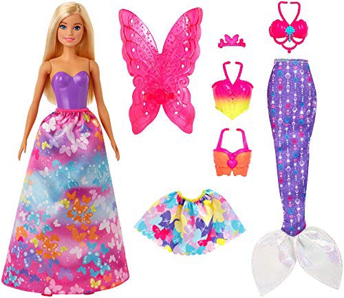 バービー Barbie ドリームトピア Dreamtopia バービー人形と3つの衣装（人魚、妖精、王女）が付属 12.｜au PAY マーケット