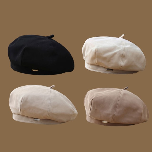 コットンベレー帽 室内 綿100 ニット レディース ネイビー 帽子 綿