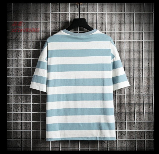 半袖Tシャツ メンズ Tシャツ ボーダー柄 クルーネック 丸首 夏服