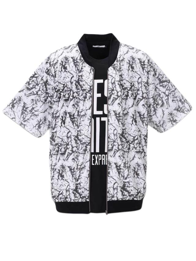 人気 通販 サマーブルゾン 大きいサイズ Tシャツ ネットショッピング 半袖ジャケット メンズ 半袖 夏 半袖 アンサンブル アンサンブル C0322 01 割引アウトレット