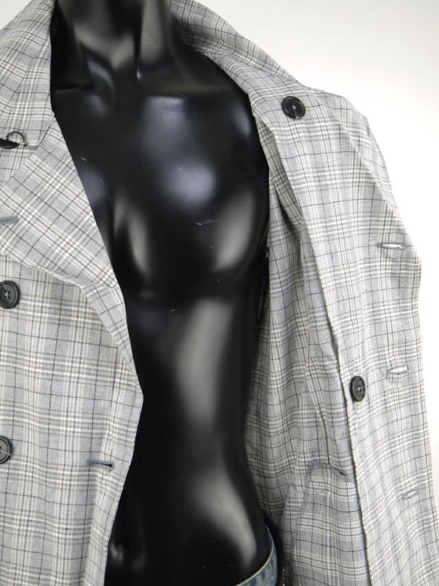 スプリングコート メンズ トレンチコート 春 チェックコート チェック