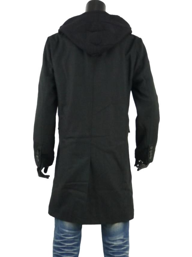 チェスターコート メンズ おしゃれ レイヤード ボア ファー フード